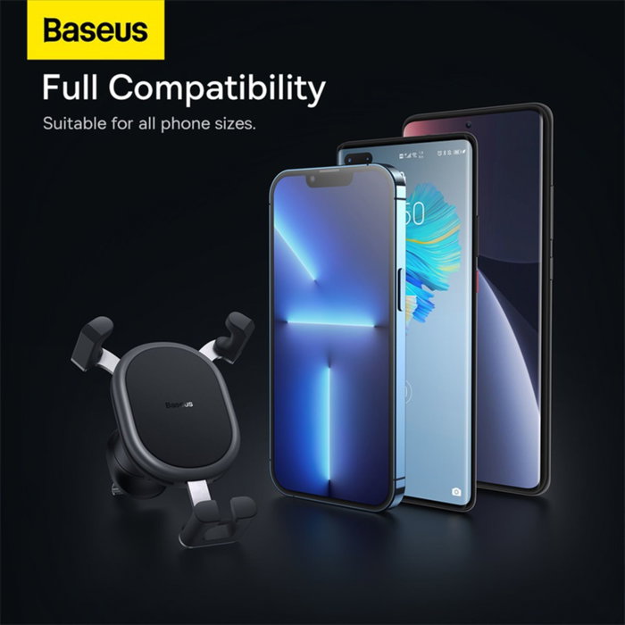 Baseus Soporte Gravitacional para Smartphone para Coche - Negro / Plata Baseus Soporte Gravitacional para Smartphone para Coche - Negro / Plata
