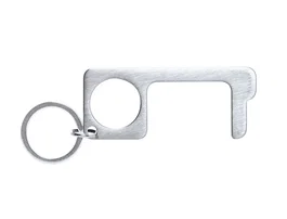 Blanca Llavero Higiénico Anticontacto Acero Inoxidable 3,20x7,60 cm para Evitar Tocar Superficies