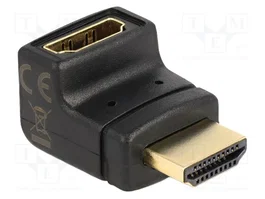 DeLOCK Adaptador HDMI Macho a Hembra 90° arriba, Negro