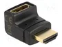 DeLOCK Adaptador HDMI Macho a Hembra 90° arriba, Negro