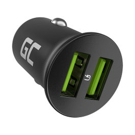 Green Cell GC PowerRide Nano36 Cargador de Coche 36W 2x USB-A Negro