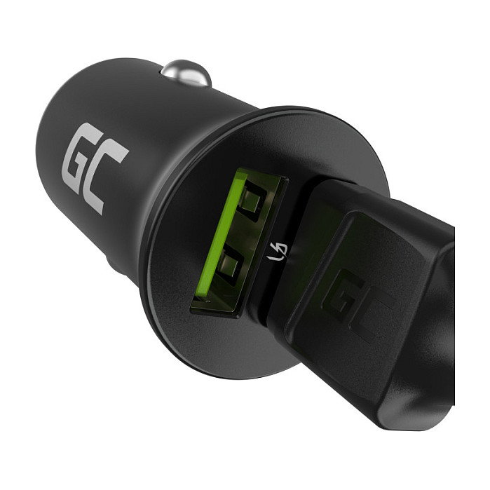Green Cell GC PowerRide Nano36 Cargador de Coche 36W 2x USB-A Negro