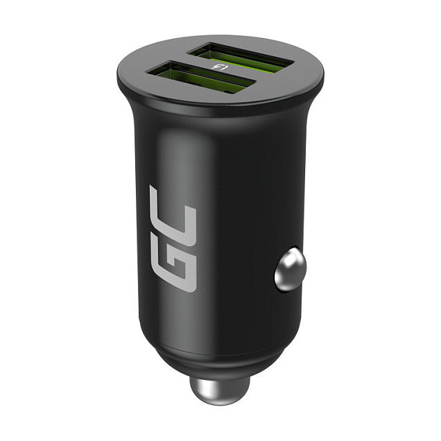 Green Cell GC PowerRide Nano36 Cargador de Coche 36W 2x USB-A Negro