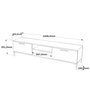 Hanah Home Conjunto Muebles Salón Pino Atlántico Antracita Melamina TV Mesa Centro 160cm