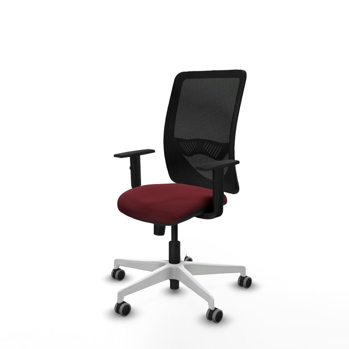 PIQUERAS Y CRESPO Silla de oficina Zulema con mecanismo Sincro, Granate y Negro PIQUERAS Y CRESPO Silla de oficina Zulema con mecanismo Sincro, Granate y Negro