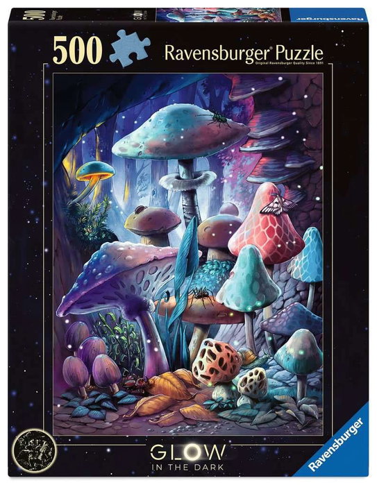 Ravensburger Puzzle Glow-in-the-Dark Moonlight Mushrooms (500 piezas) Ravensburger Puzzle Glow-in-the-Dark Moonlight Mushrooms (500 piezas)