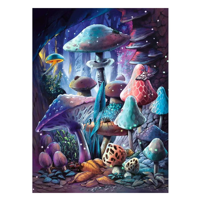 Ravensburger Puzzle Glow-in-the-Dark Moonlight Mushrooms (500 piezas) Ravensburger Puzzle Glow-in-the-Dark Moonlight Mushrooms (500 piezas)