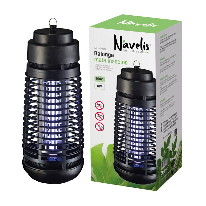 Navelis Mata insectos eléctrico Balonga 6W Negro