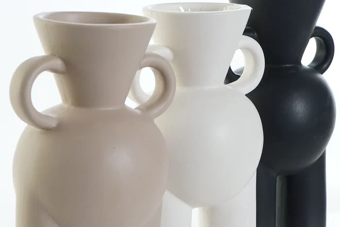 DKD Home Decor Jarrón de Porcelana Surtido 11,5x9x19,5 cm DKD Home Decor Jarrón de Porcelana Surtido 11,5x9x19,5 cm