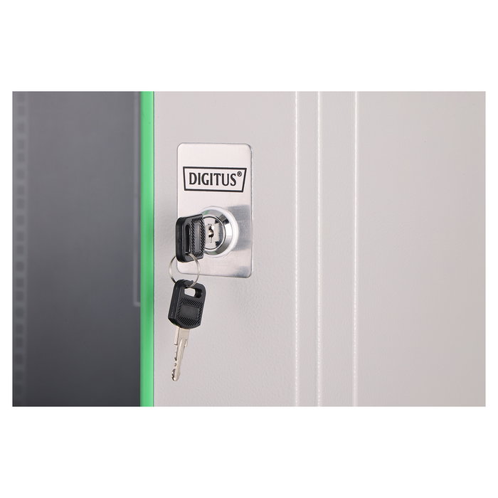 Digitus Netzwerkschrank Dynamic 12HE 638,40x600x600mm grau - Caja mural de 12U color gris