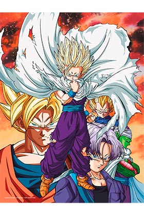 SD TOYS Póster de cristal Heroes vs Cell Dragon Ball Z 30x40 cm