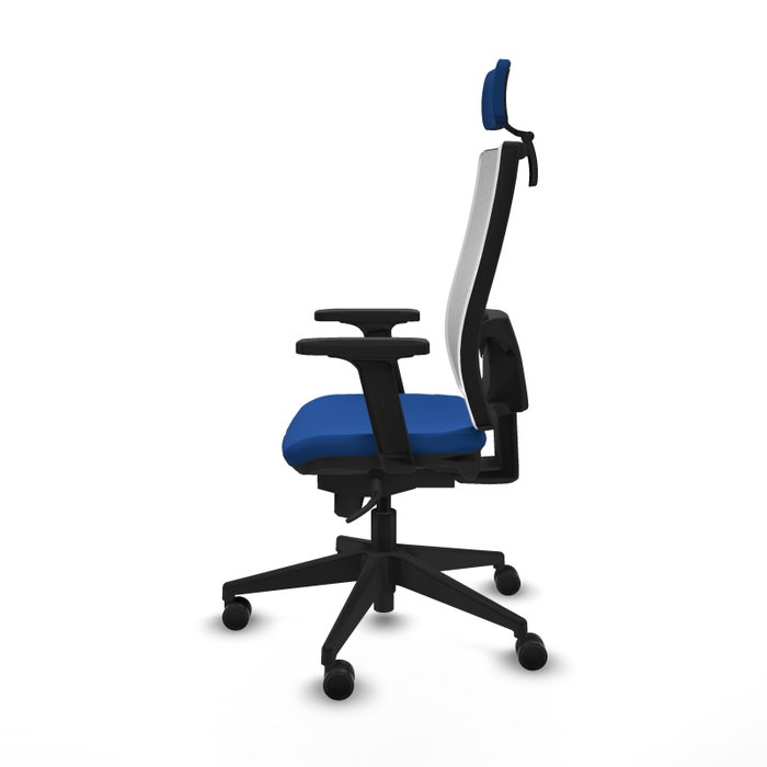 PIQUERAS Y CRESPO Silla de oficina Horna con mecanismo Sincro Azul y Blanco PIQUERAS Y CRESPO Silla de oficina Horna con mecanismo Sincro Azul y Blanco