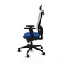 PIQUERAS Y CRESPO Silla de oficina Horna con mecanismo Sincro Azul y Blanco