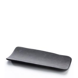 Summa Premium Teja Negra, Placa de piedra para mesa o vajilla, 27x13 cm, Negro - SUPIEDRA (Set de 6)