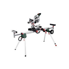 Metabo Set KGS 305 M + KSU 401 Sierra ingleteadora doble bisel 30.5 cm 1600W 3700 RPM con guía láser