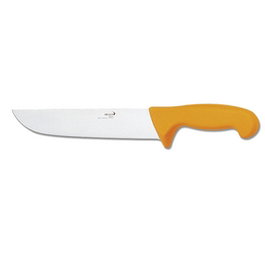 DEGLON Cuchillo Oficio, Cuchillo de Cocina Profesional Amarillo, Hoja de Acero Inoxidable con Mango de Plástico, Longitud 30 cm