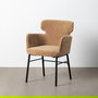 Silla Beige Tejido-Metal Salón 59,50 X 62,50 X 86 cm (Set de 2)