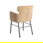 Silla Beige Tejido-Metal Salón 59,50 X 62,50 X 86 cm (Set de 2)