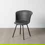 Silla Negro Metal / Simil Piel 53 X 51,50 X 76 cm (Set de 2)