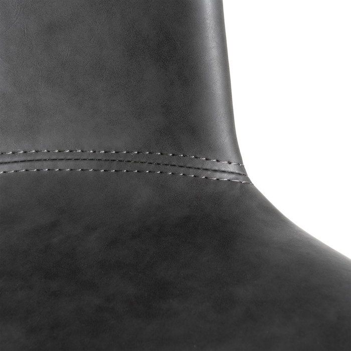 Silla Negro Metal / Simil Piel 53 X 51,50 X 76 cm (Set de 2)