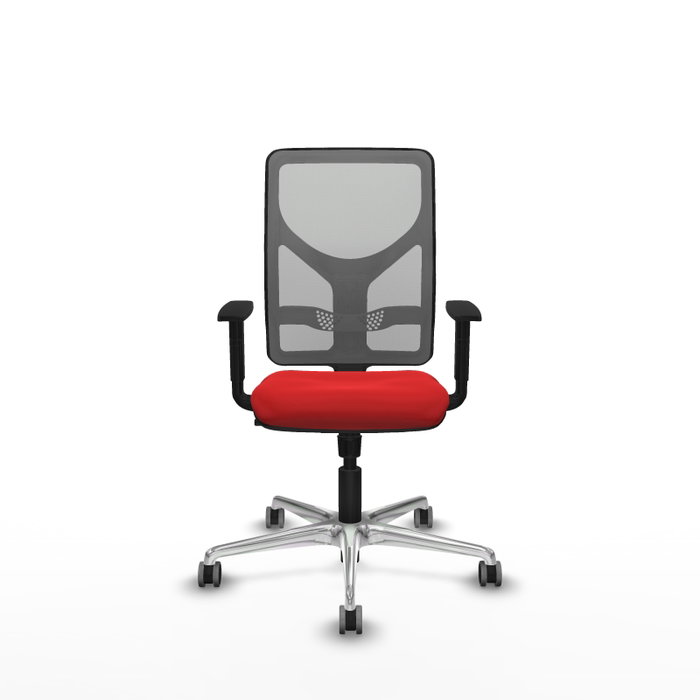 PIQUERAS Y CRESPO Silla de oficina Motilla Rojo y Gris PIQUERAS Y CRESPO Silla de oficina Motilla Rojo y Gris