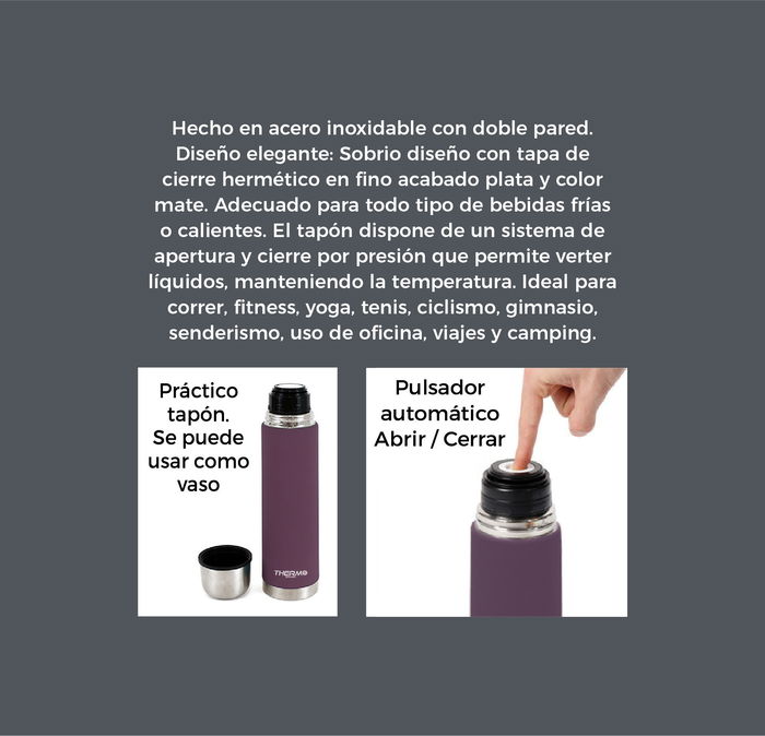 Thermosport Termo Inox 500 ml Soft Touch 2-Surt (6 Unidades)