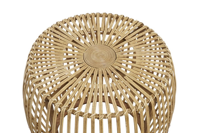 DKD Home Decor Set de 2 Mesas de Centro de Bambú Natural 70x70x50 cm DKD Home Decor Set de 2 Mesas de Centro de Bambú Natural 70x70x50 cm
