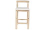 DKD Home Decor Taburete Teca Poliéster 50x50x102 Natural