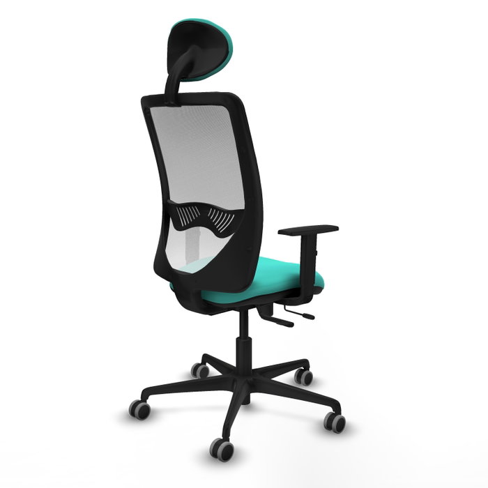 PIQUERAS Y CRESPO Silla de oficina Zulema con mecanismo Sincro/Traslack, Turquesa y Blanco PIQUERAS Y CRESPO Silla de oficina Zulema con mecanismo Sincro/Traslack, Turquesa y Blanco
