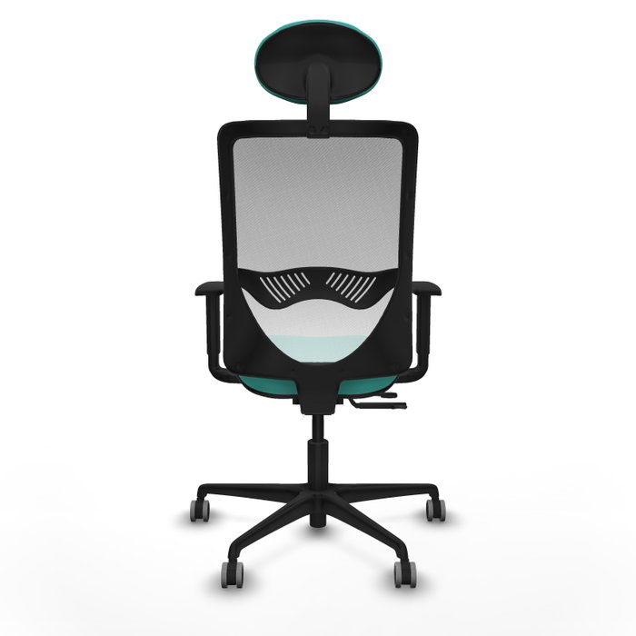 PIQUERAS Y CRESPO Silla de oficina Zulema con mecanismo Sincro/Traslack, Turquesa y Blanco PIQUERAS Y CRESPO Silla de oficina Zulema con mecanismo Sincro/Traslack, Turquesa y Blanco