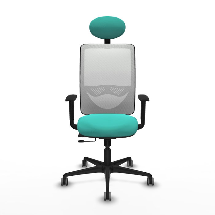 PIQUERAS Y CRESPO Silla de oficina Zulema con mecanismo Sincro/Traslack, Turquesa y Blanco PIQUERAS Y CRESPO Silla de oficina Zulema con mecanismo Sincro/Traslack, Turquesa y Blanco