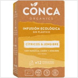 CONCA ORGANICS Infusión Cítricos y Jengibre Eco 12 Pirámides