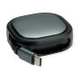 ROLINE Cable USB 2.0 Enrollable USB C a USB C 1,2 m Negro/Gris