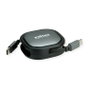 ROLINE Cable USB 2.0 Enrollable USB C a USB C 1,2 m Negro/Gris