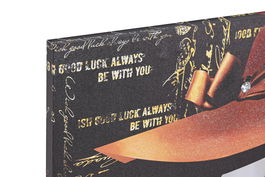 DKD Home Decor Cuadro Negro Amarillo 100 x 50 x 2.5 cm (4 Unidades)