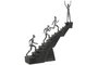 DKD Home Decor Figura de Resina Escalera Gris Oscuro