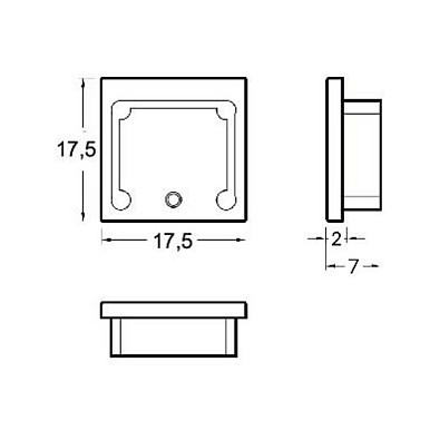 Brumberg 53039260 QUALITYFLEX si Set de tapas finales Plata