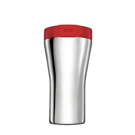 Alessi GIA24 R Mug de Viaje Caffa Acero Inoxidable 18/10 Rojo Cantimplora Térmica Oficina Ciudad