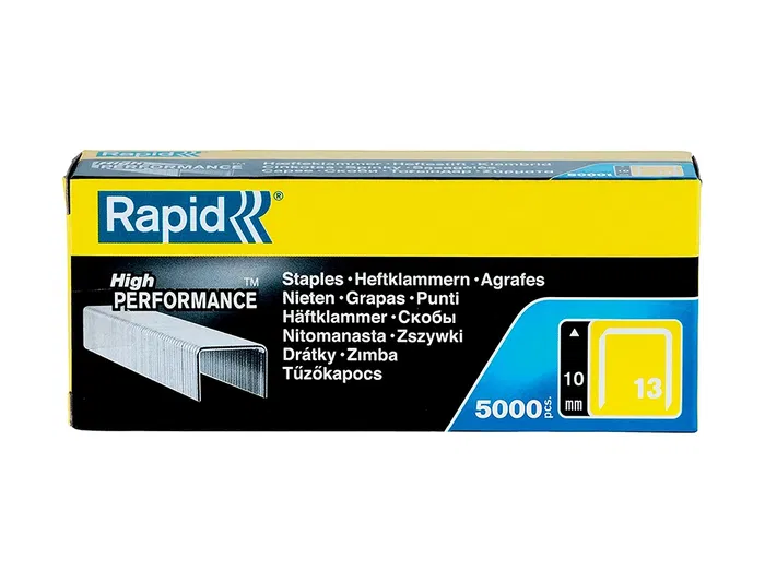 Rapid Grapas 13/10 mm Galvanizada Caja de 5000 Unidades