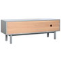 DKD Home Decor Mueble TV MDF PU Gris 140x40x55