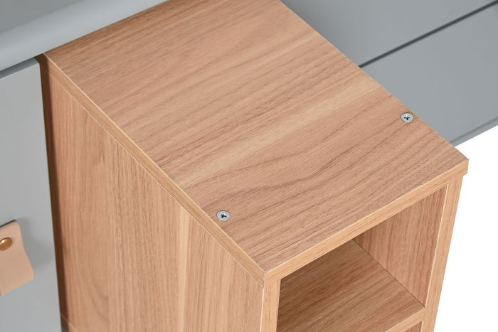 DKD Home Decor Mueble TV Urban Gris MDF y PU 140 x 55 x 40 cm