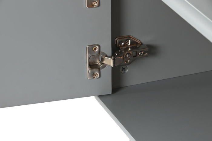 DKD Home Decor Mueble TV Urban Gris MDF y PU 140 x 55 x 40 cm