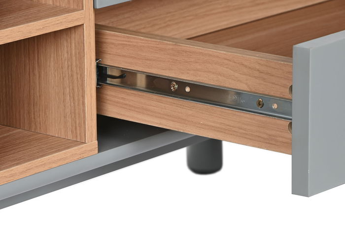 DKD Home Decor Mueble TV Urban Gris MDF y PU 140 x 55 x 40 cm