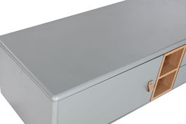 DKD Home Decor Mueble TV Urban Gris MDF y PU 140 x 55 x 40 cm