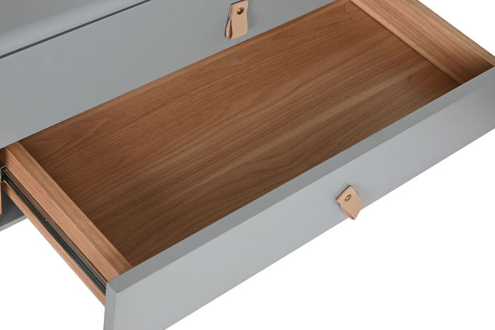 DKD Home Decor Mueble TV Urban Gris MDF y PU 140 x 55 x 40 cm