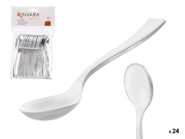 Kinvara Set de 48 Cucharas de Café de Plástico Plateado