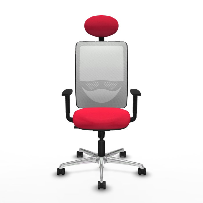PIQUERAS Y CRESPO Silla de oficina Zulema con mecanismo Sincro, asiento Rojo y respaldo Blanco PIQUERAS Y CRESPO Silla de oficina Zulema con mecanismo Sincro, asiento Rojo y respaldo Blanco