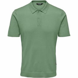 Polo de Manga Corta Hombre Only & Sons Onswyler Life Reg 14 Ss Knit Verde 7,5 ml