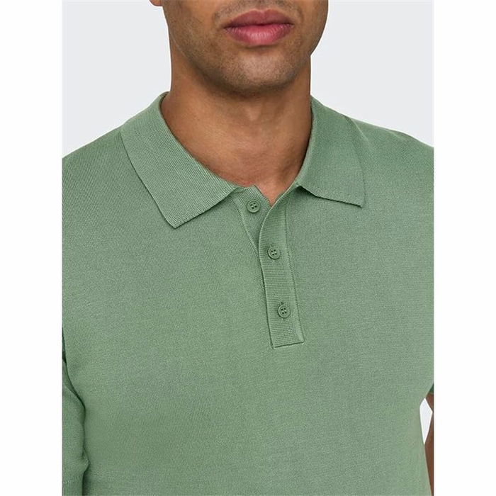 Polo de Manga Corta Hombre Only & Sons Onswyler Life Reg 14 Ss Knit Verde 7,5 ml