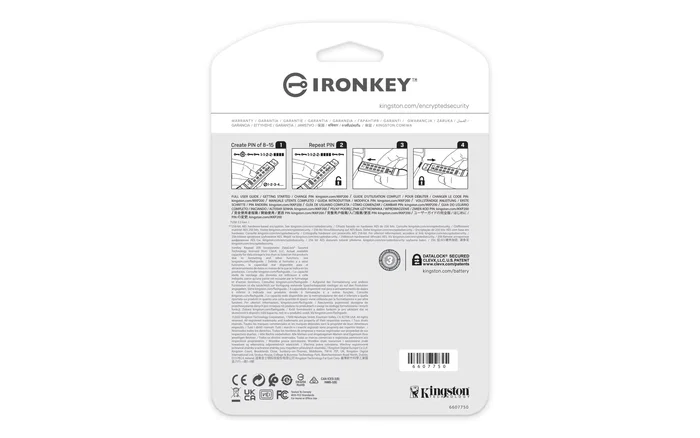 Kingston IronKey Keypad 200 KP200/16GB - Unidad USB 3.2 Tipo A 16 GB Cifrado Hardware FIPS 140-3 Nivel 3